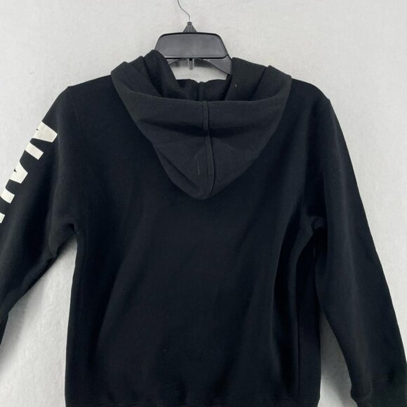 Nautica Sweatshirt Boys Sz M Black Full-Zip Hooded Ribbed Trim Printed Logo - Picture 8 of 11